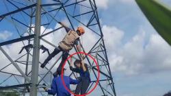 Heboh, ABG di Tasikmalaya Panjat Tower SUTET Diduga Hendak Bunuh Diri, Evakuasi Dramatis <