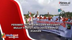Perawat Gelar Demo dan Aksi Jahit Mulut Tuntut Kesejahteraan di Asahan