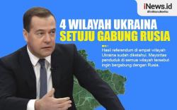 Infografis 4 Wilayah Ukraina Setuju Gabung Rusia