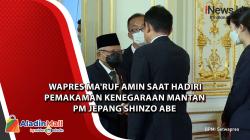 Wapres Ma'ruf Amin saat Hadiri Pemakaman Kenegaraan Mantan PM Jepang Shinzo Abe