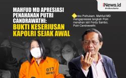 Infografis Mahfud MD Apresiasi Penahanan Putri Candrawathi