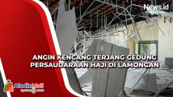 Angin Kencang Terjang Gedung Persaudaraan Haji di Lamongan