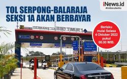  Infografis Tol Serpong-Balaraja Seksi 1A Resmi Berbayar Mulai Besok  