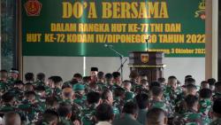  HUT ke-77 TNI, Kodam IV/Diponegoro Doakan Seluruh Prajurit Diberi Kesehatan dan Keselamatan