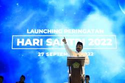 Peluncuran Peringatan Hari Santri 2022, Menag: Jawab Kebencian dengan Prestasi