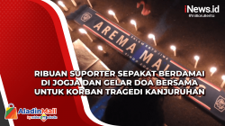 Ribuan Suporter Sepakat Berdamai di Jogja dan Gelar Doa Bersama untuk Korban Tragedi Kanjuruhan