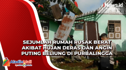 Sejumlah Rumah Rusak Berat akibat Hujan Deras dan Angin Puting Beliung di Purbalingga