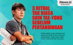 Infografis 3 Ritual Tak Biasa Shin Tae-yong Sebelum Pertandingan