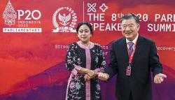 Momen Keakraban Puan Maharani dengan Ketua DPR China Chen Zhu