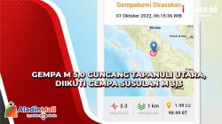 Tapanuli Utara Diguncang Gempa Dua Kali M 5,0 dan M 3,3