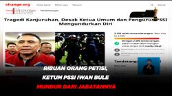 Ribuan Orang Petisi, Ketum PSSI Iwan Bule Mundur dari Jabatannya