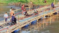 BPBD Solo Tingkat Pengawasan Jembatan Sesek di Sungai Bengawan Solo