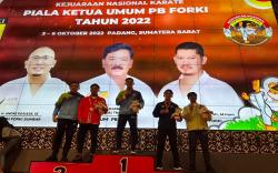 Prajurit Siliwangi Harumkan TNI AD, Raih Emas di Kejurnas Karate Piala Ketum PB Forki 2022<