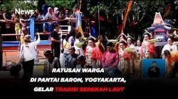 Ratusan Warga di Pantai Baron, Yogyakarta, Gelar Tradisi Sedekah Laut 