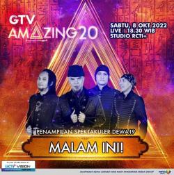 Slank, Dewa 19, hingga Ayu Ting Ting Siap Goyang Panggung Megah Amazing 20 GTV Malam Ini!