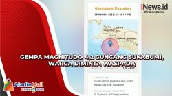 Gempa M 4,2 Guncang Sukabumi, Getaran Terasa di Daerah Cigaharu dan Cianjur Selatan<
