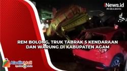 Truk Tabrak 5 Kendaraan di Kabupaten Agam, Diduga Rem Blong
