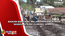 Banjir Bandang Melanda Permukiman Warga di Kaki Gunung Semeru