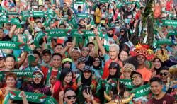 Antusiasme Ribuan Warga Makassar Lari bareng Ganjar di Ajang Pemanasan Borobudur Marathon