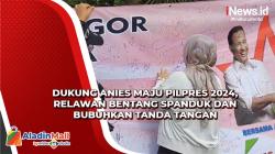 Bentang Spanduk dan Bubuhkan Tanda Tangan, Relawan di Bogor Dukung Anies Maju Pilpres 2024