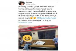 Viral, Penumpang KRL Larang Orang Lain Duduk di Bangku Sebelahnya meski Kosong
