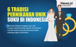 Infografis 6 Tradisi Pernikahan Unik Suku di Indonesia