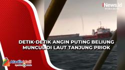Detik-Detik Angin Puting Beliung Muncul di Laut Tanjung Priok