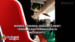 Momen Keranda Jenazah Lewati Tenda Acara Pernikahan di Mojokerto