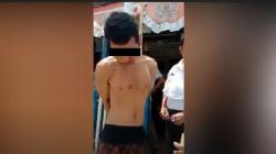Pemuda Curi Kipas Angin Masjid di Madina Diikat ke Tiang Bendera, Wajah Babak Belur