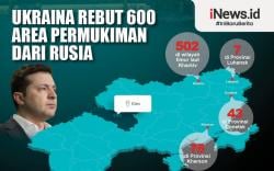Infografis Ukraina Klaim Rebut 600 Area Permukiman dari Rusia
