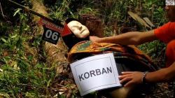 Rekonstruksi Istri Tewas Dibunuh Suami di Pangandaran gegara Uang Mainan