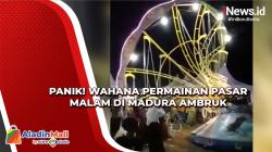 Pengunjung Panik ketika Wahana Permainan Pasar Malam di Bangkalan Ambruk