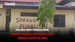 Aksi vandalisme dilakukan seorang oknum polisi di kantor Mapolres Luwu, Sulawesi Selatan.