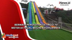  Bermain Perosotan Setinggi 70 Meter di Tegal, Begini Keseruannya