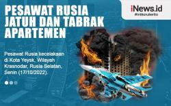 Infografis Pesawat Pengebom Su-34 Rusia Jatuh Hantam Apartemen
