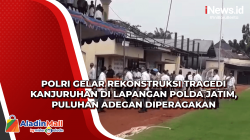 Polri Gelar Rekonstruksi Tragedi Kanjuruhan di Lapangan Polda Jatim, Puluhan Adegan Diperagakan<