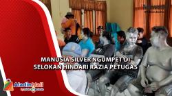 Manusia Silver Ngumpet di Selokan Hindari Razia Petugas