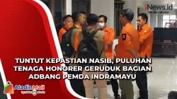 Tuntut Kepastian Nasib, Puluhan Tenaga Honorer Geruduk Bagian Adbang Pemda Indramayu<