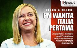 Infografis Giorgia Meloni, Perdana Menteri Perempuan Italia Pertama 