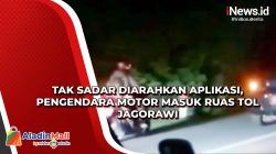 Tak Sadar Diarahkan Aplikasi, Pengendara Motor Masuk Ruas Tol Jagorawi