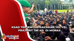 KSAD Tersenyum Saksikan Yel-yel Prajurit TNI AD  di Monas