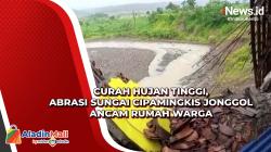 Curah Hujan Tinggi, Abrasi Sungai Cipamingkis Jonggol Ancam Rumah Warga