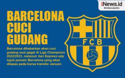 Infografis Barcelona Akan Cuci Gudang, 7 Pemain Siap Dilepas