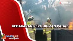 100 Personel Dikerahkan Atasi Kebakaran Permukiman di Kebayoran Lama