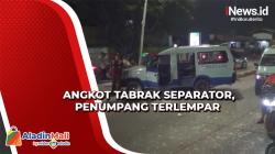 Tabrak Separator di Tanjung Priok, Penumpang Angkot Terlempar
