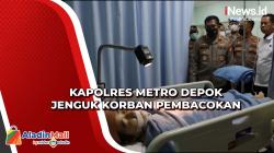 Kapolres Metro Depok Jenguk Korban Pembacokan di Perumahan Jatijajar