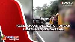 Libatkan 3 Kendaraan, Kecelakaan Lalin di Ciloto Puncak akibat Mobil Hilang Kendali