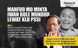 Infografis Mahfud MD Minta Iwan Bule Mundur Lewat KLB PSSI