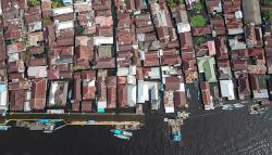 Penampakan dari Udara Kawasan Wisata Pangkalan Bun 2 Bulan Terendam Banjir