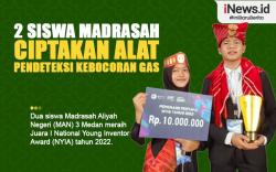 Infografis 2 Siswa Madrasah Ciptakan Alat Pendeteksi Kebocoran Gas